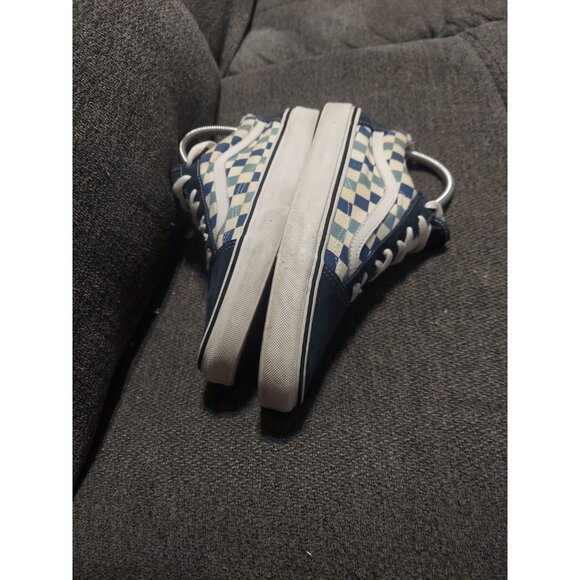 Size Mens 8.5 Womens 10.5- VANS Old Skool Blue Topaz Checkerboard Skateboarding - Picture 8 of 13